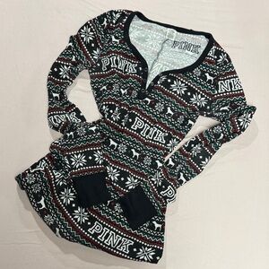 Victorias Secret PINK Holiday Onsie Pajamas